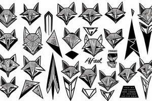 A fox having a panic attack tattoo idea
