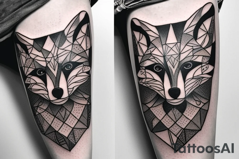 A psychodynamic fox tattoo idea