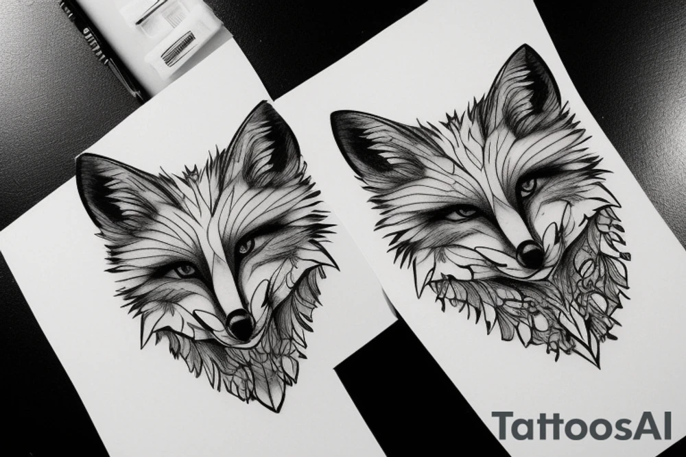 A psychodynamic fox tattoo idea