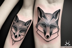 A psychodynamic fox tattoo idea