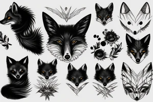 A black fox tattoo idea