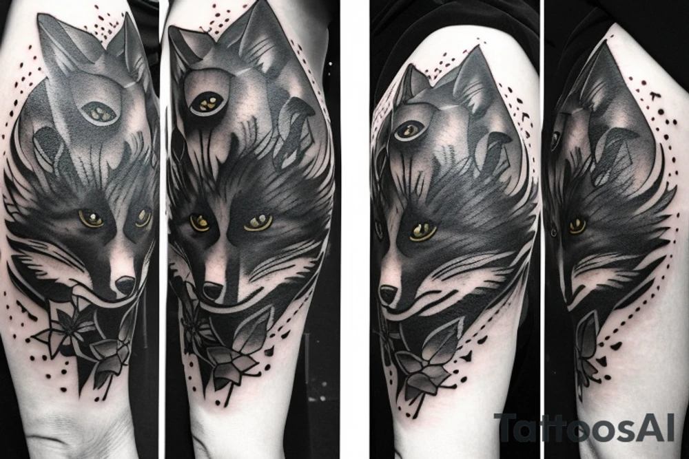 A black fox tattoo idea