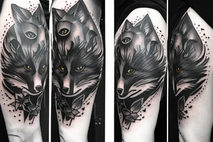 A black fox tattoo idea