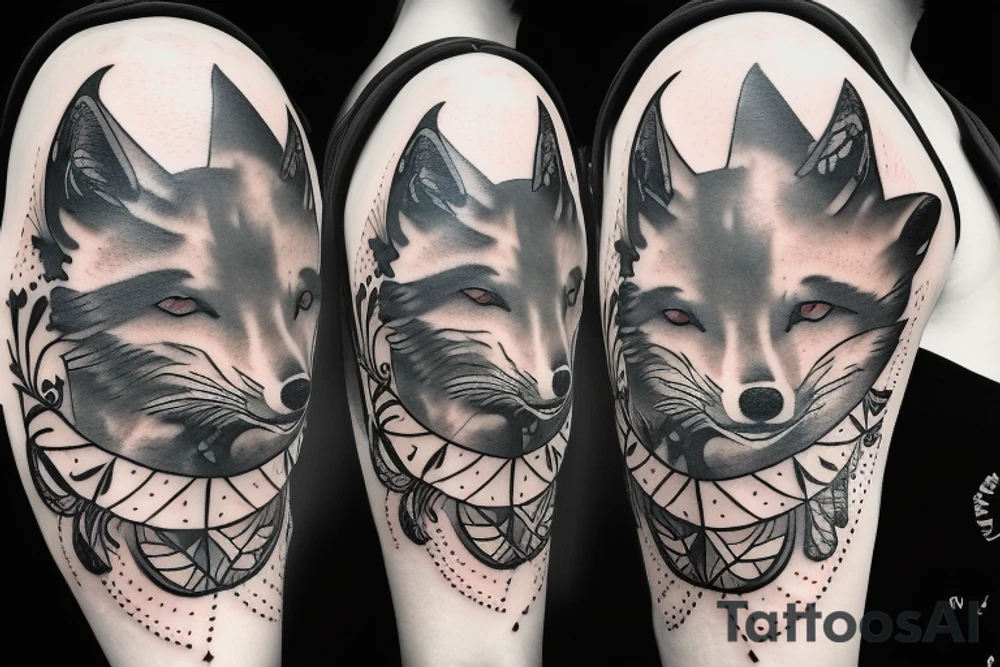 A black fox tattoo idea
