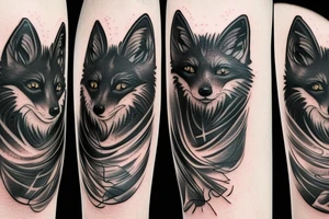 A black fox tattoo idea