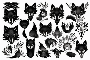 A black fox tattoo idea
