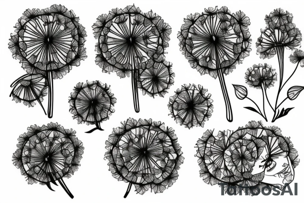 Dandelions and mother tattoo idea
