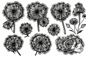 Dandelions and mother tattoo idea