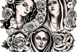 Mother mary tattoo idea