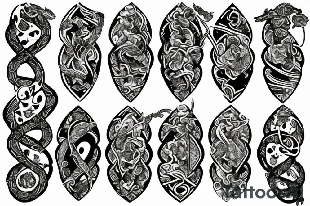 tattoo of hourglass made of snakes tattoo idea