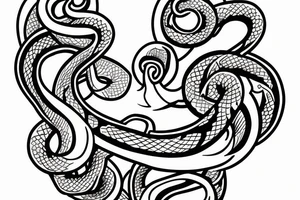 tattoo of a snake shaped like an hourglass tattoo idea
