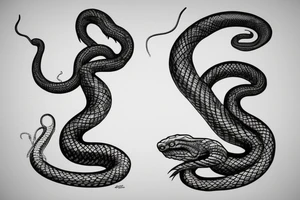 Combine a snake and sandglass tattoo idea