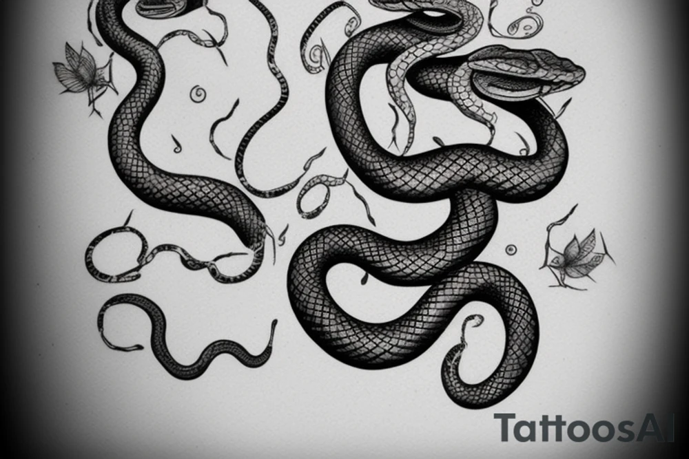 Combine a snake and sandglass tattoo idea