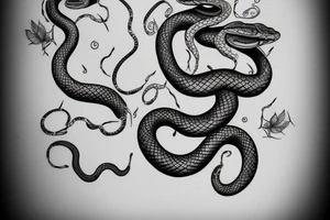 Combine a snake and sandglass tattoo idea