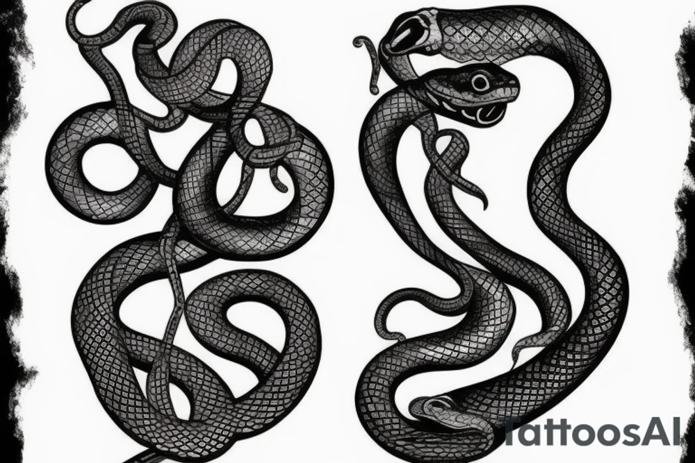 Combine a snake and hourglass tattoo idea