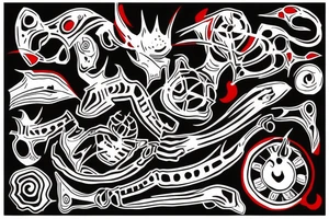 slave, red and black tattoo idea
