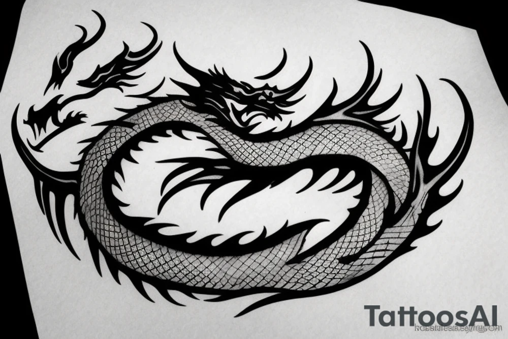 Dragon face tattoo idea