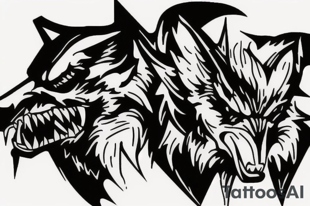 “LEGS FEED THE WOLF” in Metallica logo style tattoo idea “LEGS FEED THE WOLF” in Metallica logo style tattoo idea