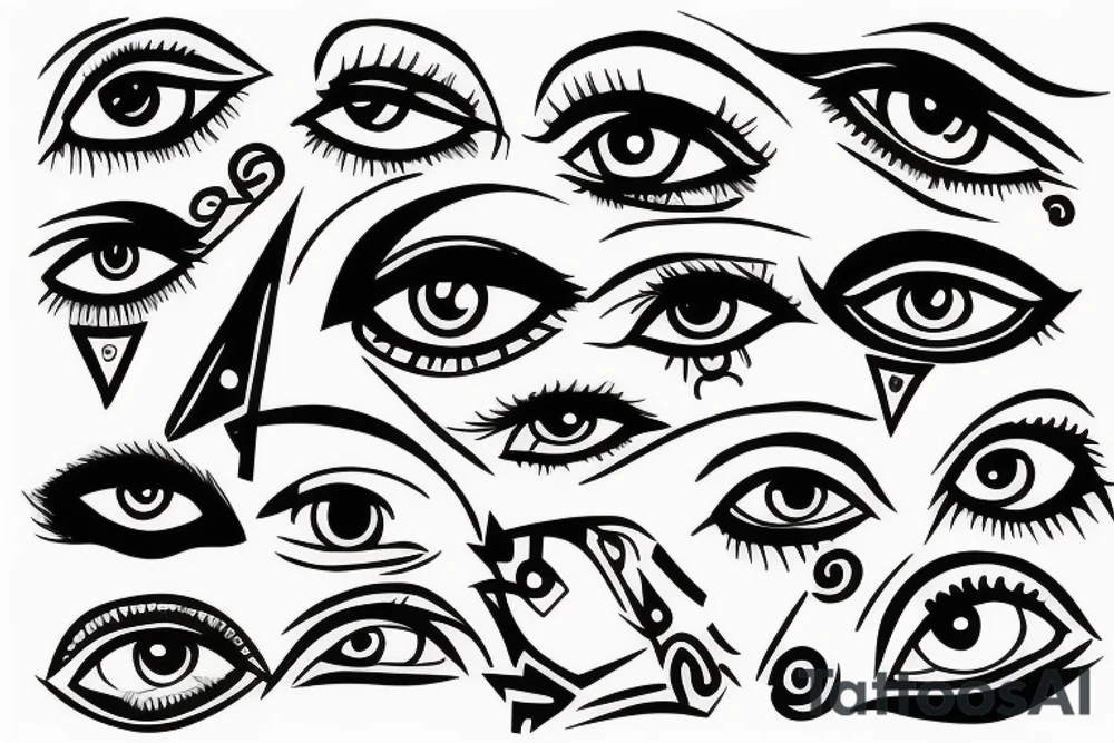 vision eyes tattoo idea