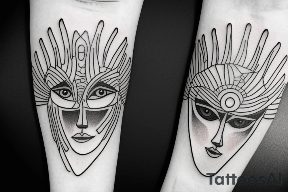 vision eyes trippy tattoo idea