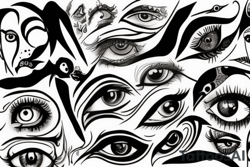 vision eyes tattoo idea