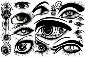 multiple vision eyes tattoo idea