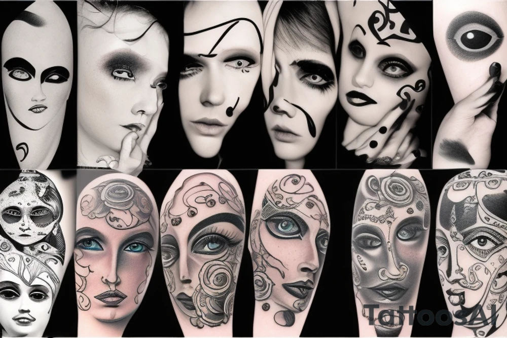 multiple vision eyes tattoo idea