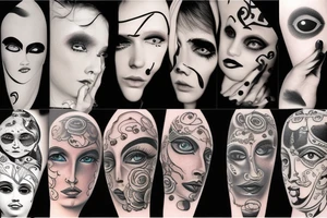 multiple vision eyes tattoo idea