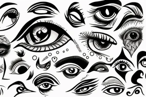 multiple vision eyes tattoo idea