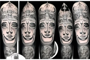 multiple vision eyes shiva tattoo idea