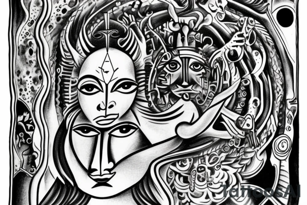 multiple vision eyes shiva tattoo idea