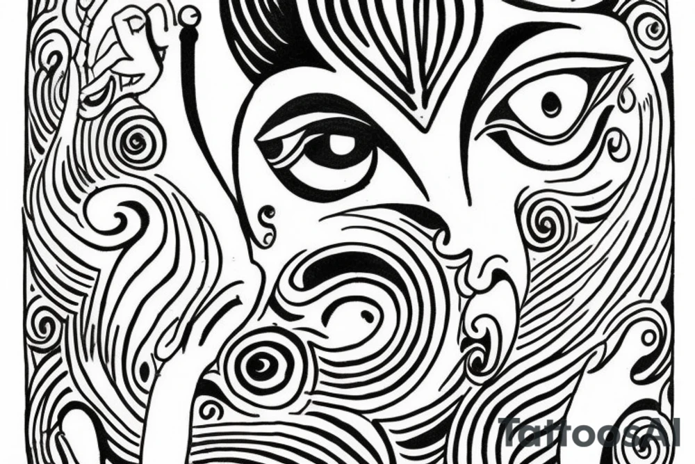multiple vision eyes shiva tattoo idea