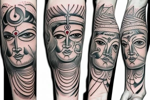 multiple vision eyes shiva tattoo idea