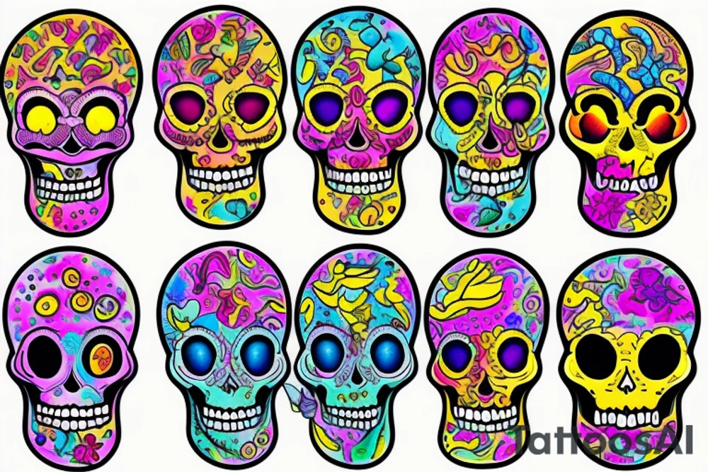Melting royal skull tattoo idea