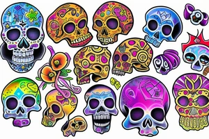 Trippyroyal skull tattoo idea
