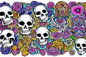 Trippyroyal skull tattoo idea