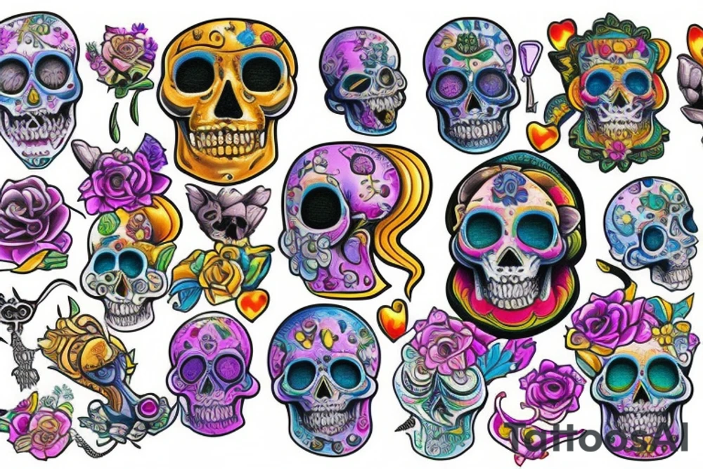 royal  skull tattoo idea