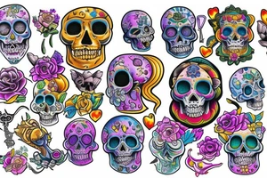 royal  skull tattoo idea
