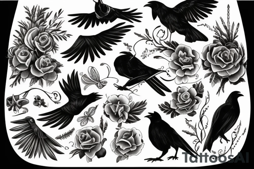 crow tattoo idea