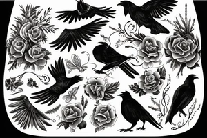 crow tattoo idea