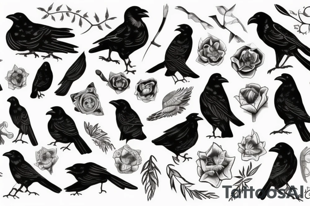 crow tattoo idea