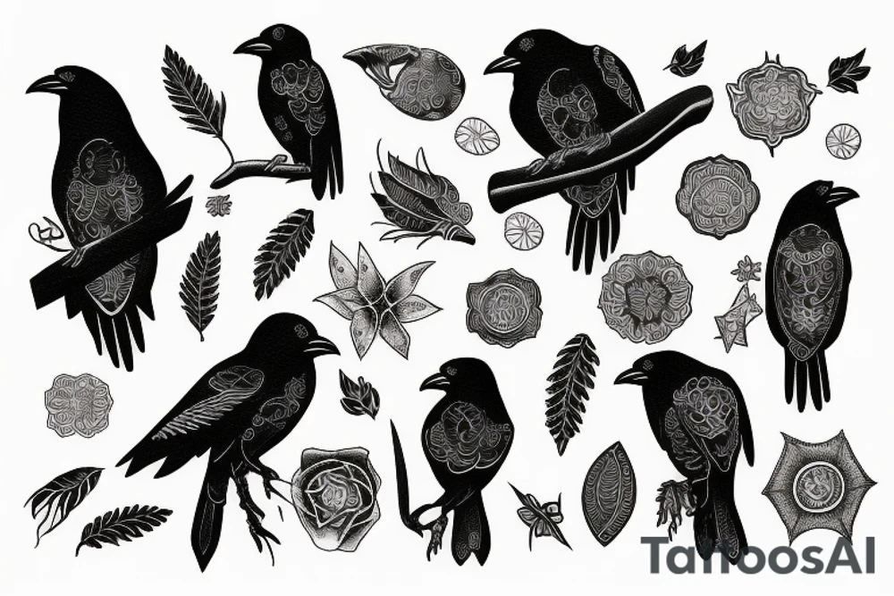 crow tattoo idea