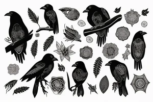 crow tattoo idea