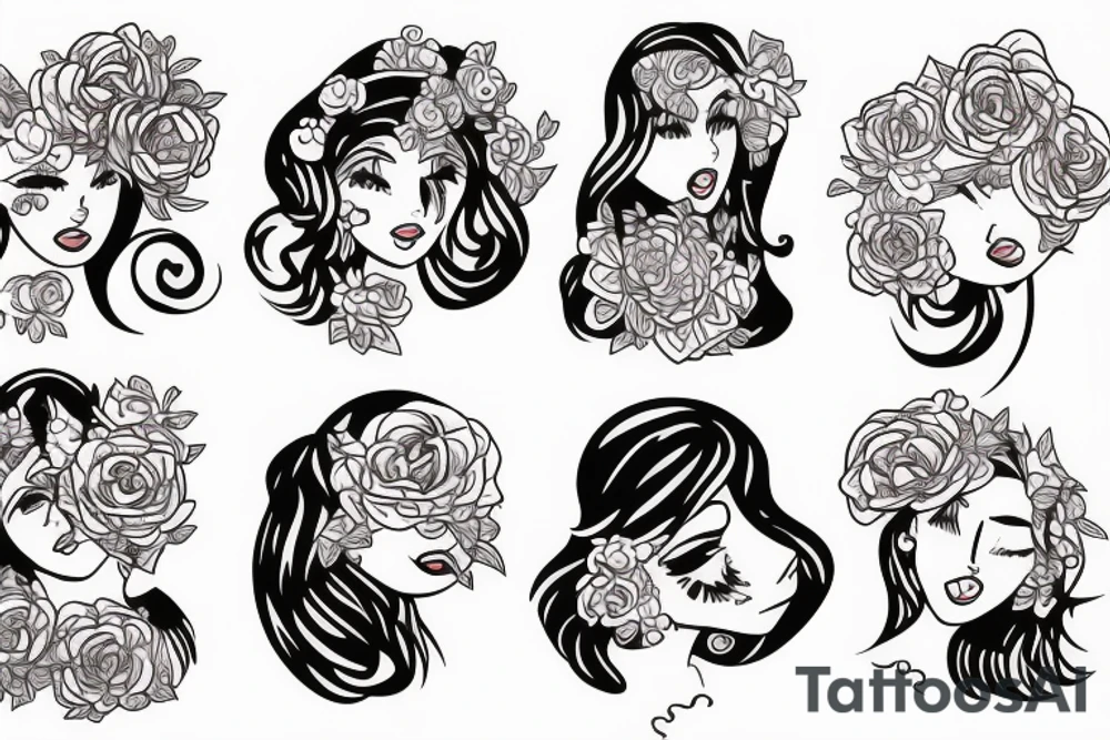Two women in love tattoo idea