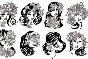 Two women in love tattoo idea