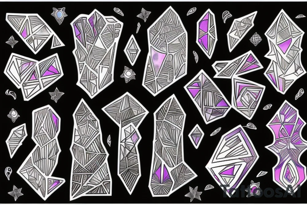 Crystals tattoo idea