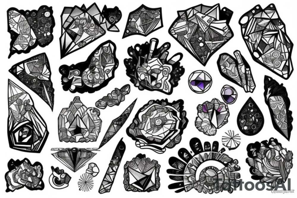 Crystals tattoo idea