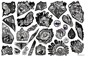 Crystals tattoo idea