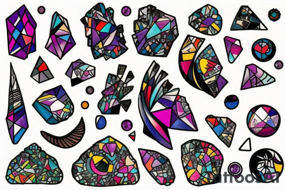 Crystals tattoo idea