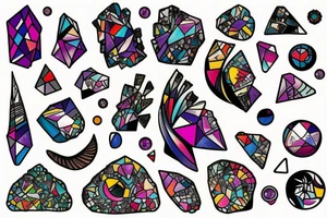 Crystals tattoo idea